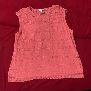 Peach sleeveless shirt